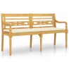 Banc Batavia avec coussin crème 150 cm Bois de teck massif 567837567837