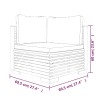 Canapés d'angle de jardin et coussins 2 pcs Bois teck massif 567838567838