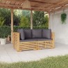 Canapés d'angle de jardin et coussins 2 pcs Bois teck massif 567840567840