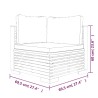Canapés d'angle de jardin et coussins 2 pcs Bois teck massif 567840567840