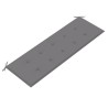 Banc Batavia avec coussin gris 150 cm Bois de teck massif 567843567843