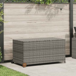 Boîte de rangement de jardin gris clair 120x65x61 cm rotin 567845567845
