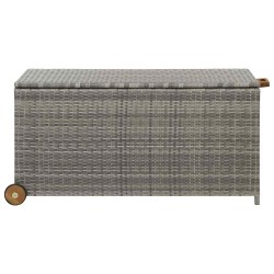 Boîte de rangement de jardin gris clair 120x65x61 cm rotin 567845567845