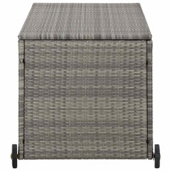 Boîte de rangement de jardin gris clair 120x65x61 cm rotin 567845567845