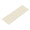 Banc Batavia avec coussin crème 150 cm Bois de teck massif 567846567846