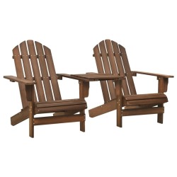 Chaises de jardin Adirondack avec table bois de sapin marron 567853567853