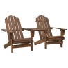 Chaises de jardin Adirondack avec table bois de sapin marron 567853567853