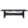 Table de jardin Noir 240x90x74 cm Résine tressée et verre 567854567854