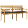 Banc Batavia avec coussin anthracite 150 cm Bois de teck massif 567855567855