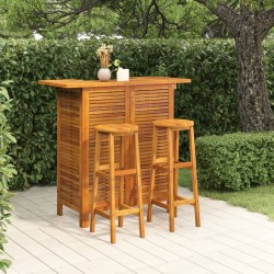 Ensemble de bar de jardin 3 pcs Bois d'acacia solide 567871567871