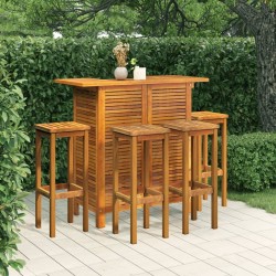 Ensemble de bar de jardin 5 pcs Bois d'acacia massif 567872567872