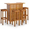 Ensemble de bar de jardin 5 pcs Bois d'acacia massif 567872567872