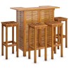 Ensemble de bar de jardin 5 pcs Bois d'acacia massif 567872567872