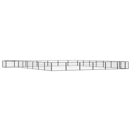 Parc pour chien 28panneaux Noir 100x50cm Acier enduit de poudre 567873567873