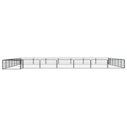 Parc pour chien 28panneaux Noir 100x50cm Acier enduit de poudre 567873567873