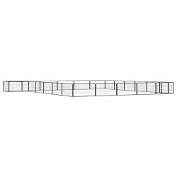Parc pour chien 24panneaux Noir 100x50cm Acier enduit de poudre 567874567874