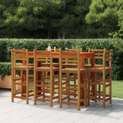 Tabourets de bar lot de 8 bois massif d'acacia 567875567875
