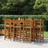 Tabourets de bar lot de 8 bois massif d'acacia 567875567875