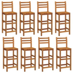 Tabourets de bar lot de 8 bois massif d'acacia 567875567875