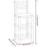 Tabourets de bar lot de 8 bois massif d'acacia 567875567875
