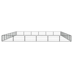 Parc pour chien 28panneaux Noir 100x50cm Acier enduit de poudre 567876567876