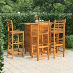 Ensemble de bar de jardin 5 pcs Bois d'acacia solide 567880567880