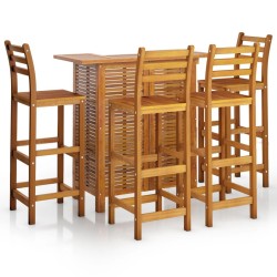 Ensemble de bar de jardin 5 pcs Bois d'acacia solide 567880567880