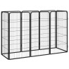 Parc pour chien 8 panneaux Noir 50x100cm Acier enduit de poudre 567897567897