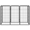 Parc pour chien 8 panneaux Noir 50x100cm Acier enduit de poudre 567897567897