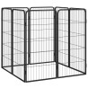 Parc pour chien 8 panneaux Noir 50x100cm Acier enduit de poudre 567897567897