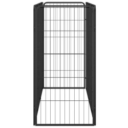 Parc pour chien 8 panneaux Noir 50x100cm Acier enduit de poudre 567897567897