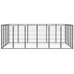 Parc pour chien 20panneaux Noir 50x100cm Acier enduit de poudre 567898567898