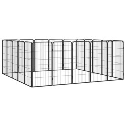 Parc pour chien 20panneaux Noir 50x100cm Acier enduit de poudre 567898567898