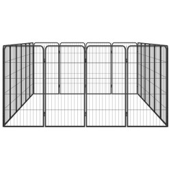 Parc pour chien 20panneaux Noir 50x100cm Acier enduit de poudre 567898567898