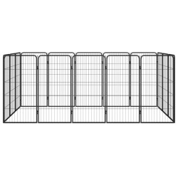 Parc pour chien 16panneaux Noir 50x100cm Acier enduit de poudre 567899567899
