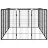 Parc pour chien 16panneaux Noir 50x100cm Acier enduit de poudre 567899567899