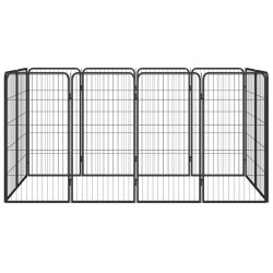 Parc pour chien 12panneaux Noir 50x100cm Acier enduit de poudre 567901567901