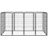 Parc pour chien 12panneaux Noir 50x100cm Acier enduit de poudre 567901567901