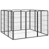 Parc pour chien 12panneaux Noir 50x100cm Acier enduit de poudre 567901567901