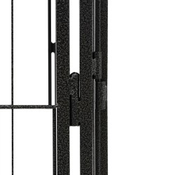 Parc pour chien 12panneaux Noir 50x100cm Acier enduit de poudre 567901567901