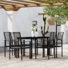 Ensemble à manger de jardin 7 pcs Noir 567905567905