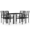 Ensemble à manger de jardin 7 pcs Noir 567905567905