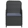 Ensemble à manger de jardin avec coussins 3 pcs noir 567908567908