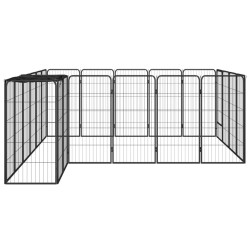 Parc pour chien 22panneaux Noir 50x100cm Acier enduit de poudre 567909567909