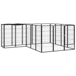Parc pour chien 18panneaux Noir 50x100cm Acier enduit de poudre 567910567910