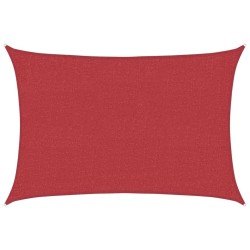 Voile d'ombrage 160 g/m² Rouge 2x2,5 m PEHD 567912567912