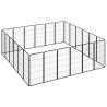 Parc pour chien 24panneaux Noir 50x100cm Acier enduit de poudre 567916567916