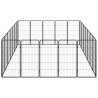 Parc pour chien 24panneaux Noir 50x100cm Acier enduit de poudre 567916567916