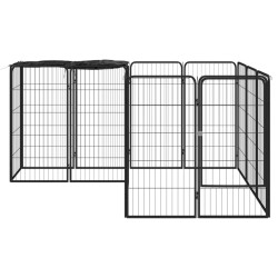 Parc pour chien 14panneaux Noir 50x100cm Acier enduit de poudre 567917567917
