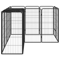Parc pour chien 14panneaux Noir 50x100cm Acier enduit de poudre 567917567917